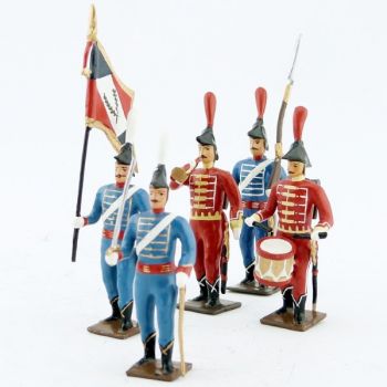 Régiment de dromadaires, à pied, ensemble de 5 figurines