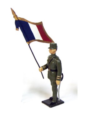 drapeau des tirailleurs sénégalais, tenue kaki - armée d'Afrique