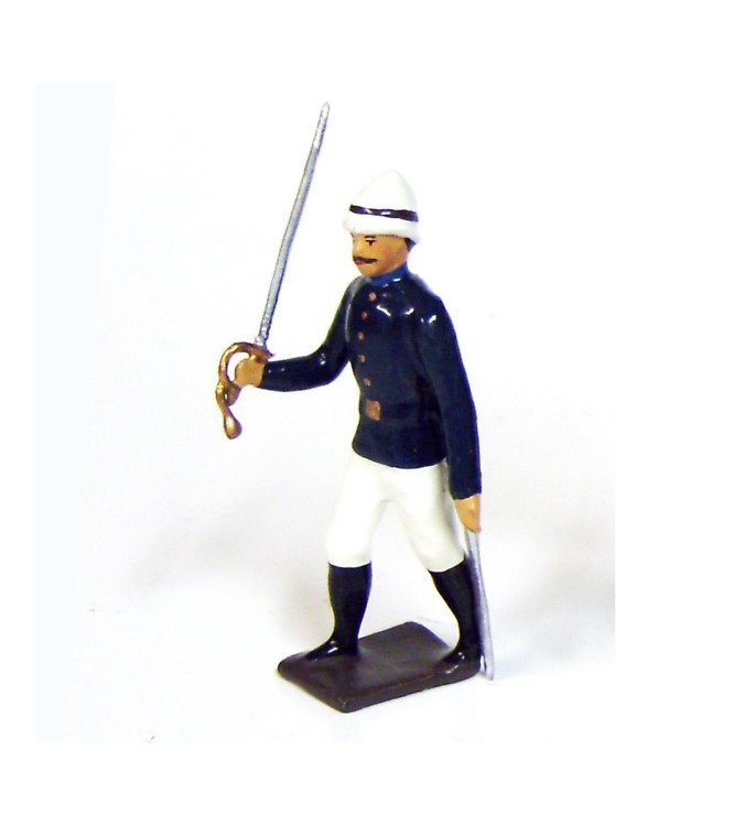 officier des tirailleurs sénégalais, tenue bleu et blanc - troupes coloniales