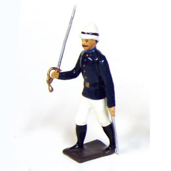 officier des tirailleurs sénégalais, tenue bleu et blanc - troupes coloniales