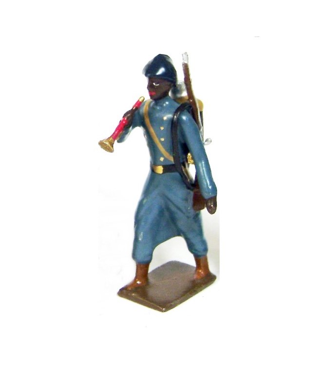 clairon des tirailleurs sénégalais, tenue bleu horizon
