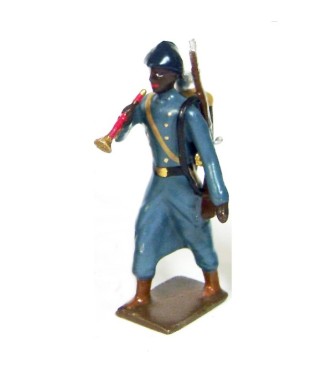 clairon des tirailleurs sénégalais, tenue bleu horizon