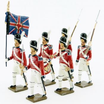 Grenadier anglais 1er rgt (1813), ensemble de 4 figurines