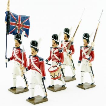 Grenadier anglais 1er rgt (1813), ensemble de 5 figurines