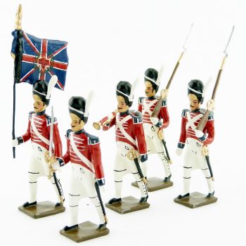 Grenadier anglais 1er rgt (1813), ensemble de 5 figurines