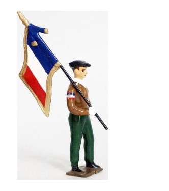 porte-drapeau des maquisards de l'Ain