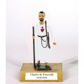 Charles de Foucauld sur socle bois