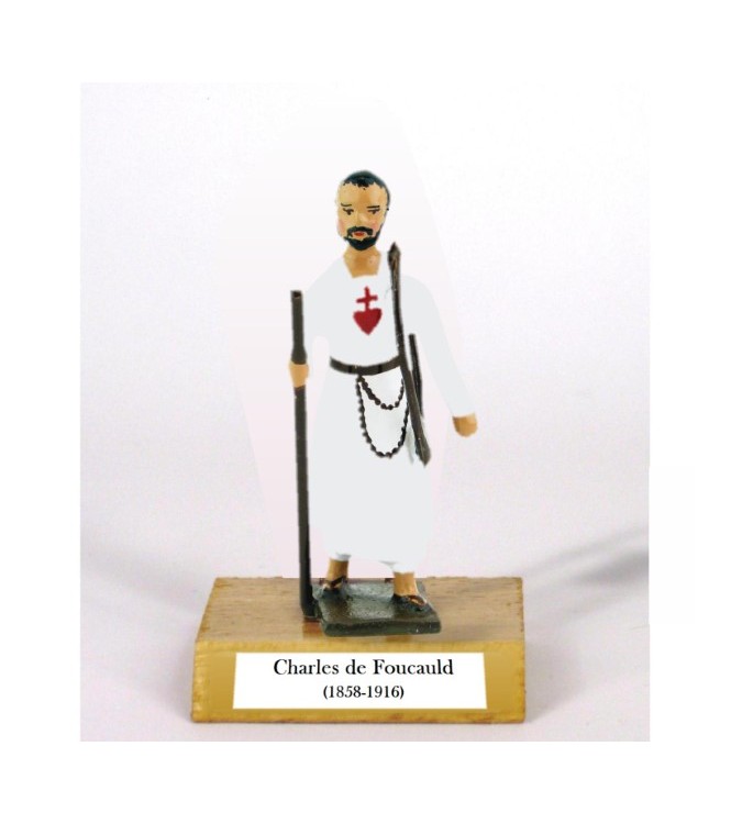 Charles de Foucauld sur socle bois