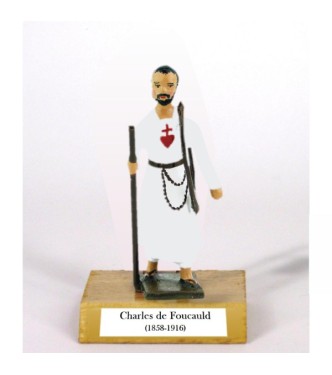 Charles de Foucauld sur socle bois