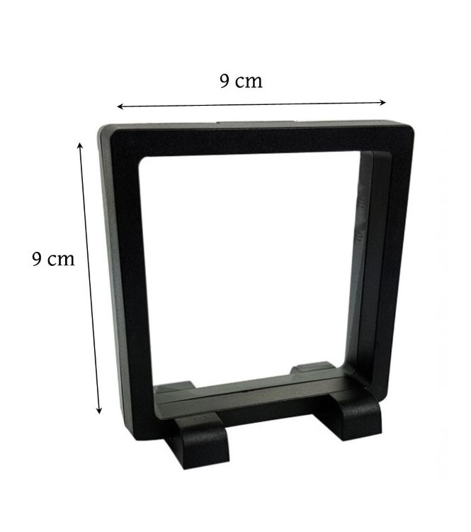 présentoir, effet suspendu, noir 9x9 cm