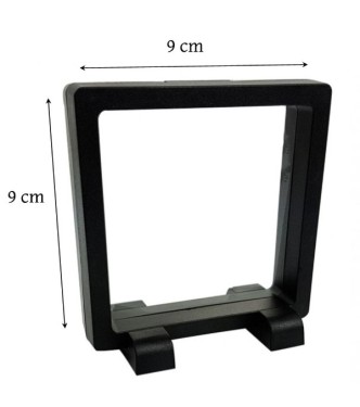 présentoir, effet suspendu, noir 9x9 cm