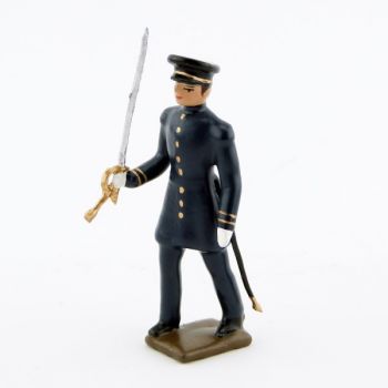 officier des fusiliers marins, capote bleu horizon