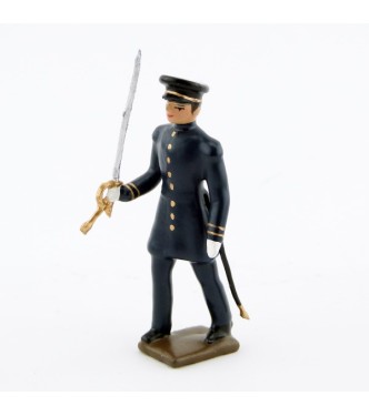 officier des fusiliers marins, capote bleu horizon