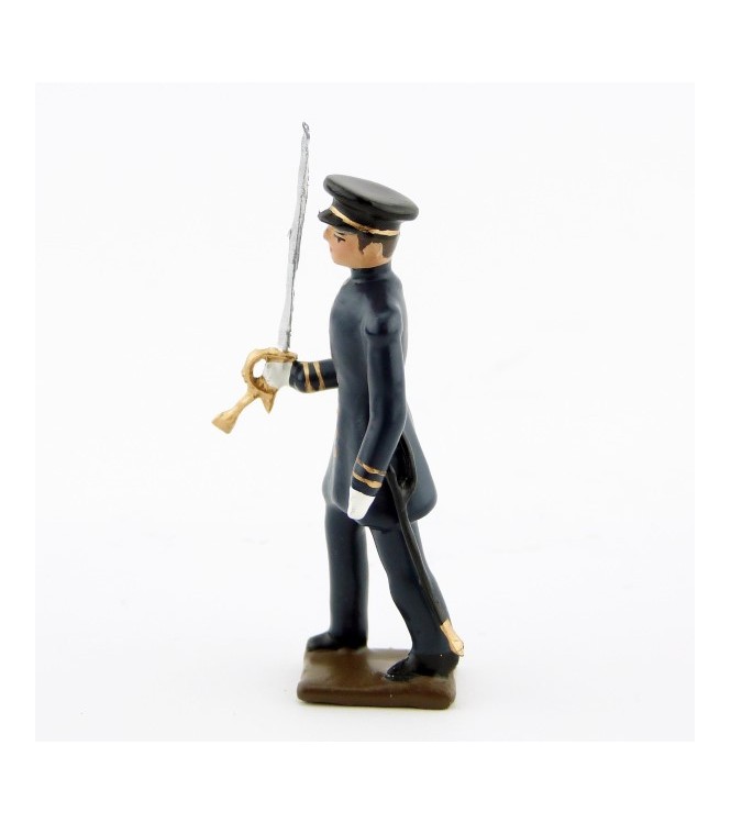 officier des fusiliers marins, capote bleu horizon