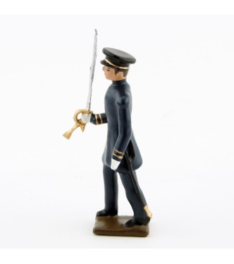 officier des fusiliers marins, capote bleu horizon
