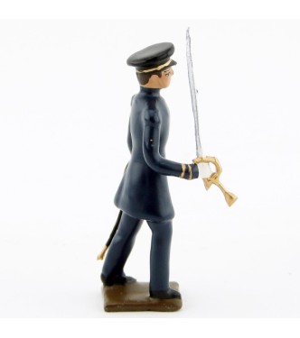 officier des fusiliers marins, capote bleu horizon