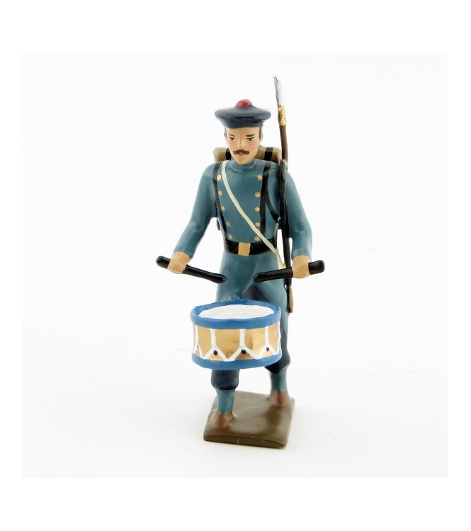 tambour des fusiliers marins, capote bleu horizon