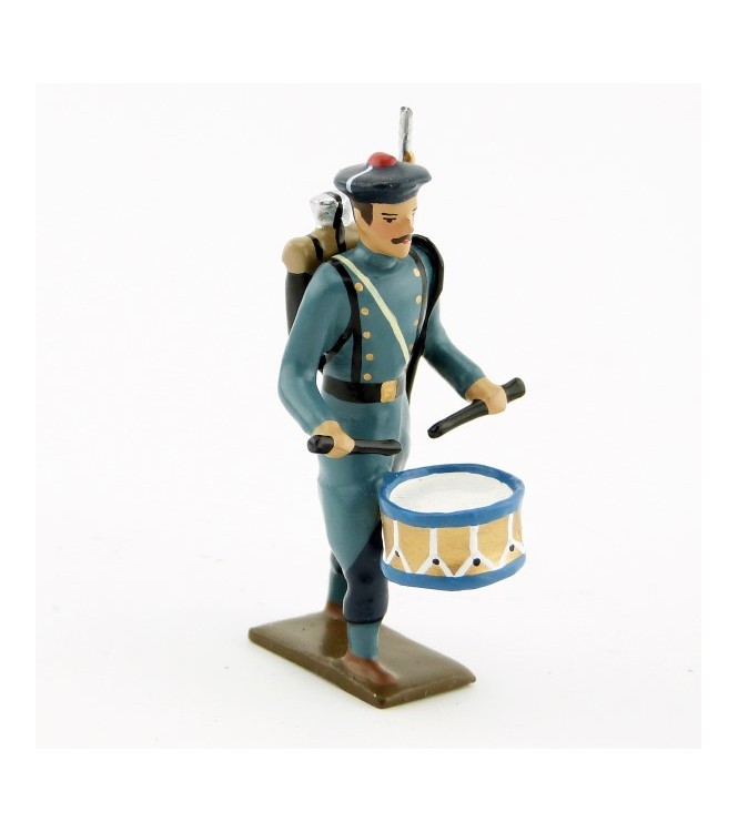 tambour des fusiliers marins, capote bleu horizon