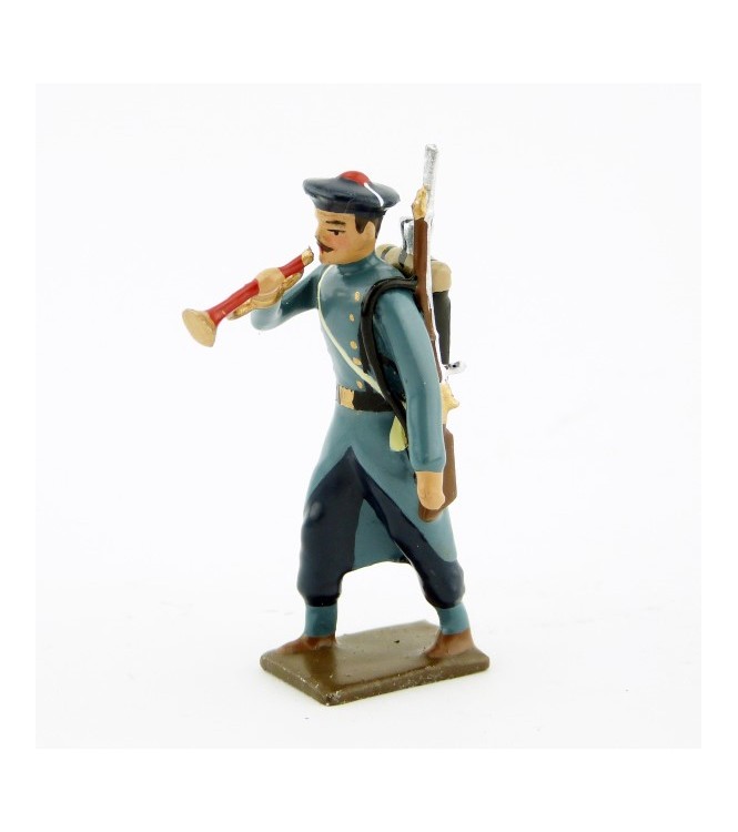 clairon des fusiliers marins, capote bleu horizon