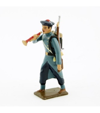 clairon des fusiliers marins, capote bleu horizon