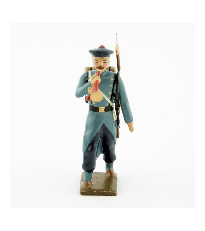 clairon des fusiliers marins, capote bleu horizon