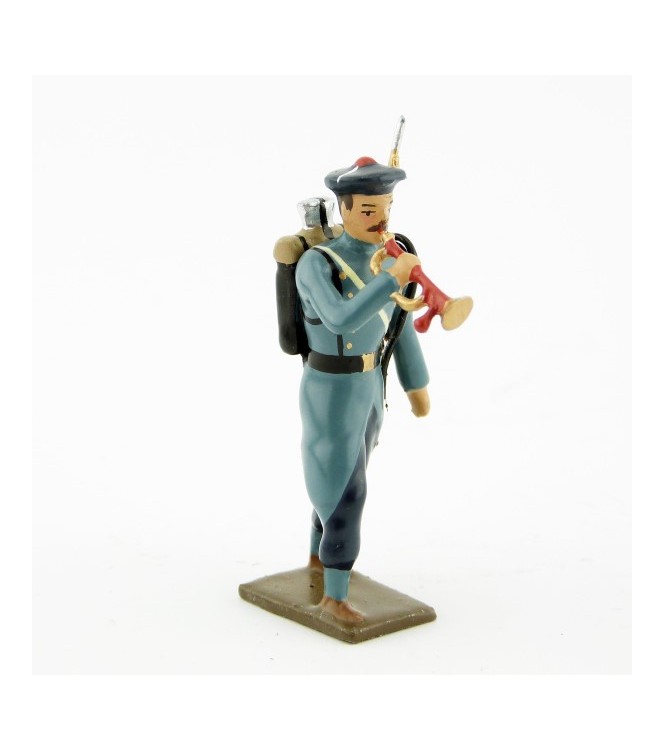 clairon des fusiliers marins, capote bleu horizon