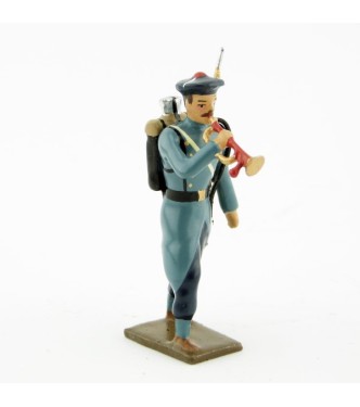 clairon des fusiliers marins, capote bleu horizon