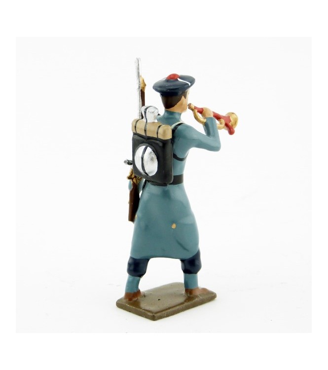 clairon des fusiliers marins, capote bleu horizon