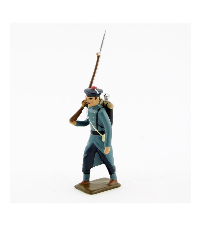 fantassin des fusiliers marins, capote bleu horizon