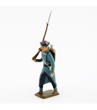 fantassin des fusiliers marins, capote bleu horizon