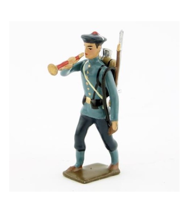 clairon des fusiliers marins, tunique bleu horizon