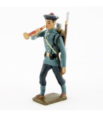 clairon des fusiliers marins, tunique bleu horizon