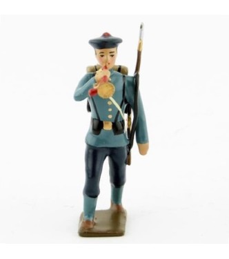 clairon des fusiliers marins, tunique bleu horizon