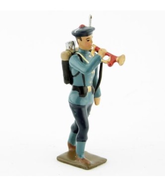 clairon des fusiliers marins, tunique bleu horizon