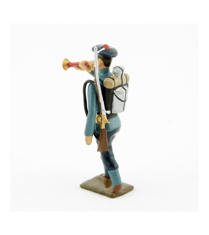 clairon des fusiliers marins, tunique bleu horizon