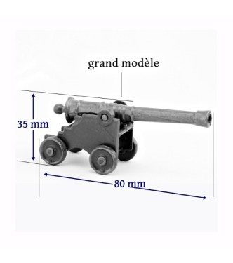 canon de marine (grand modèle), vert et métal