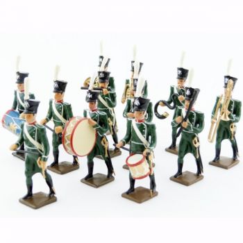 musique des voltigeurs d'infanterie legere (1812), ensemble de 12 figurines