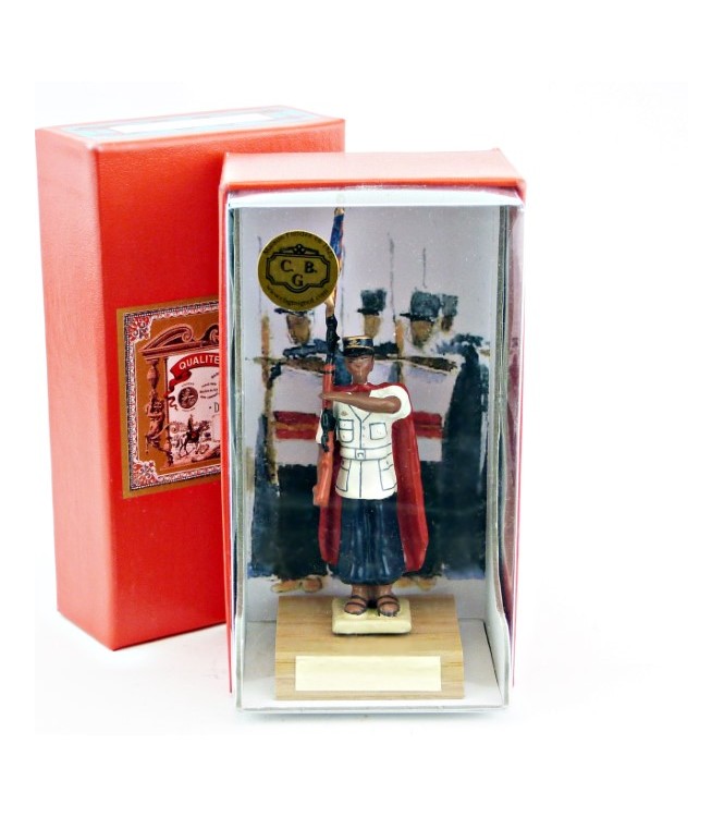 sous-officier porte-fanion en coffret de présentation