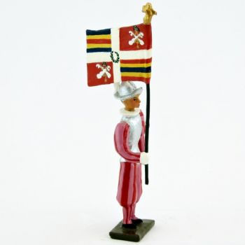 porte-drapeau des Gardes suisses du Pape au fixe