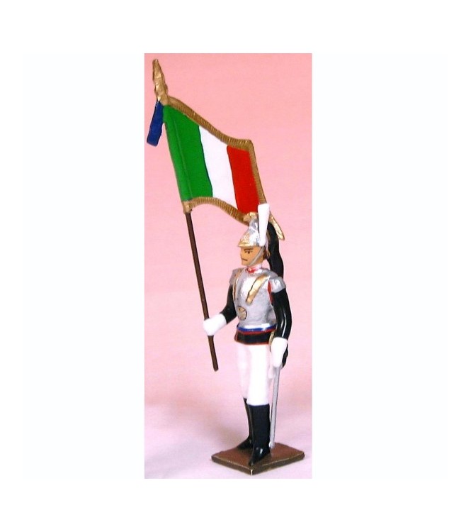 porte-drapeau des Cuirassiers Italiens