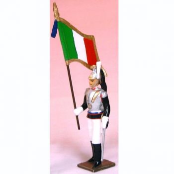 porte-drapeau des Cuirassiers Italiens