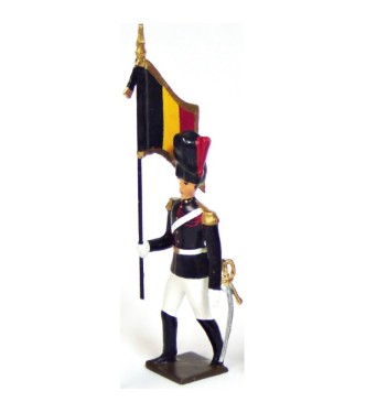 porte-drapeau de l'Escorte Royale Belge