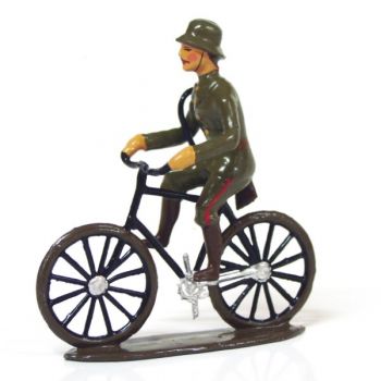soldat prussien, casque acier (WW2), à bicyclette (0075 Cyc)