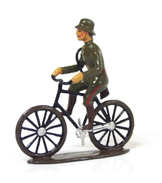 soldat prussien, casque acier (WW2), à bicyclette (0075 Cyc)
