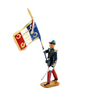 Porte-drapeau au défilé (Saint-Cyr) (S.E.A)