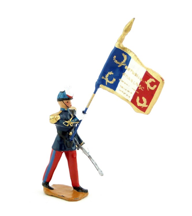 Porte-drapeau au défilé (Saint-Cyr) (S.E.A)