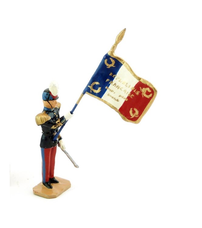 Porte-drapeau au défilé (Saint-Cyr) (S.E.A)