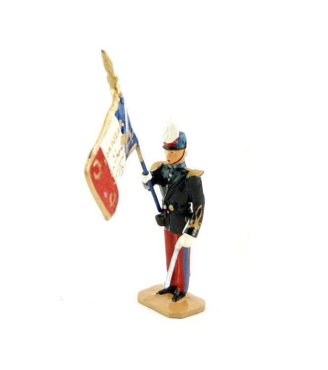 Porte-drapeau au défilé (Saint-Cyr) (S.E.A)