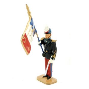 Porte-drapeau au défilé (Saint-Cyr) (S.E.A)