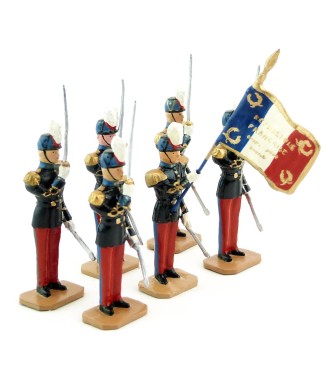 Garde au drapeau au fixe (Saint-Cyr) (S.E.A)